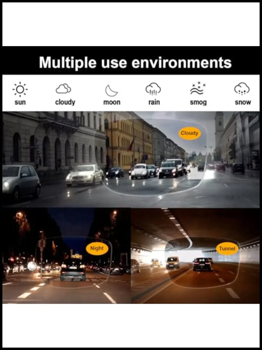 Polarized Photochromic Driving Sunglasses with UV Protection